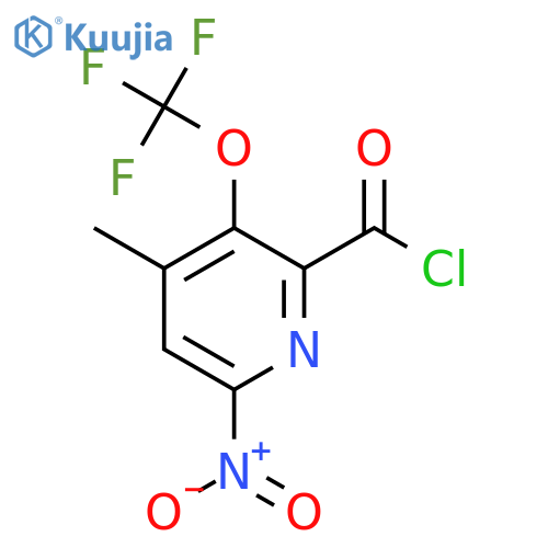 4-Methyl-6-nitro-3-(trifluoromethoxy)pyridine-2-carbonyl chloride structure