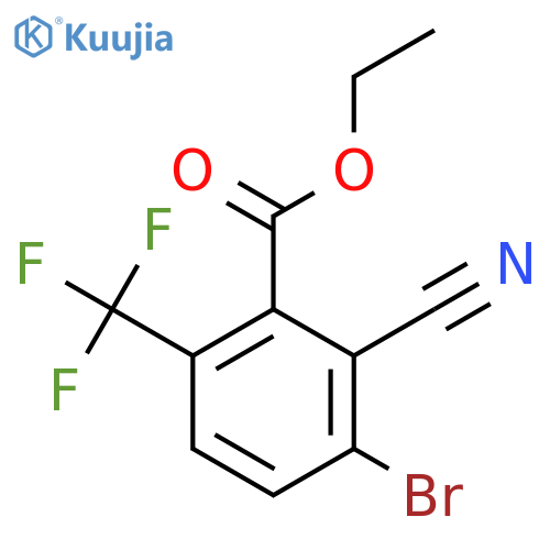 Ethyl 3-bromo-2-cyano-6-(trifluoromethyl)benzoate structure