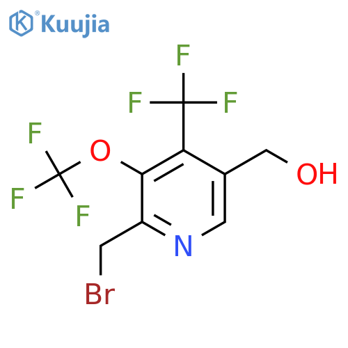 2-(Bromomethyl)-3-(trifluoromethoxy)-4-(trifluoromethyl)pyridine-5-methanol structure