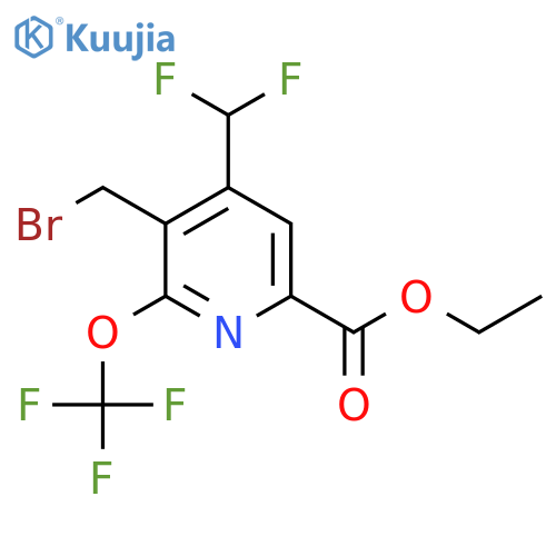 Ethyl 3-(bromomethyl)-4-(difluoromethyl)-2-(trifluoromethoxy)pyridine-6-carboxylate structure