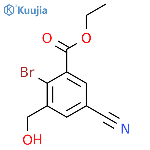 Ethyl 2-bromo-5-cyano-3-(hydroxymethyl)benzoate structure