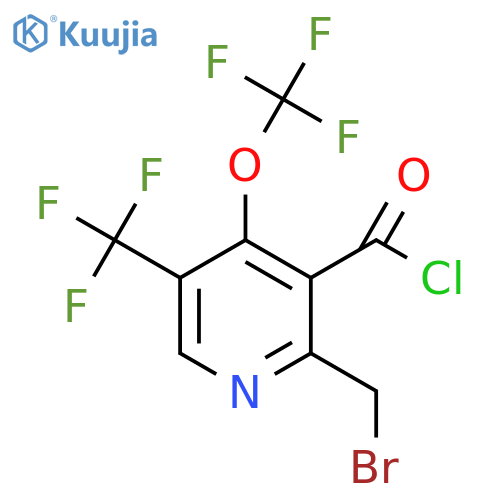 2-(Bromomethyl)-4-(trifluoromethoxy)-5-(trifluoromethyl)pyridine-3-carbonyl chloride structure