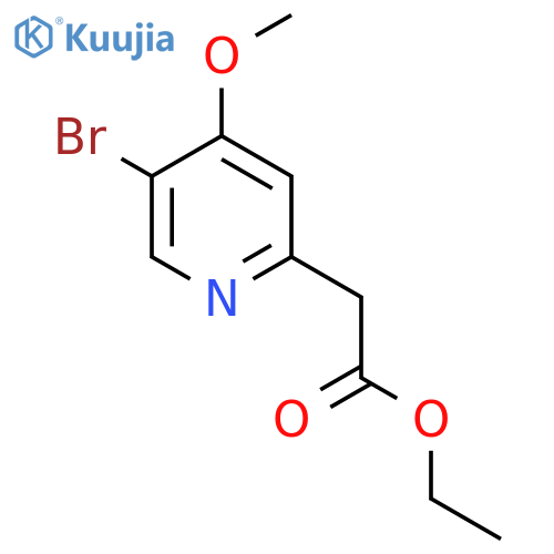 Ethyl 5-bromo-4-methoxypyridine-2-acetate structure