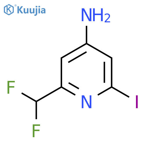 4-Amino-2-(difluoromethyl)-6-iodopyridine structure