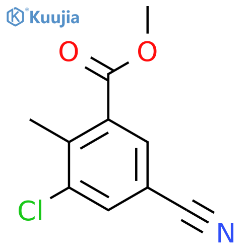 Methyl 3-chloro-5-cyano-2-methylbenzoate structure