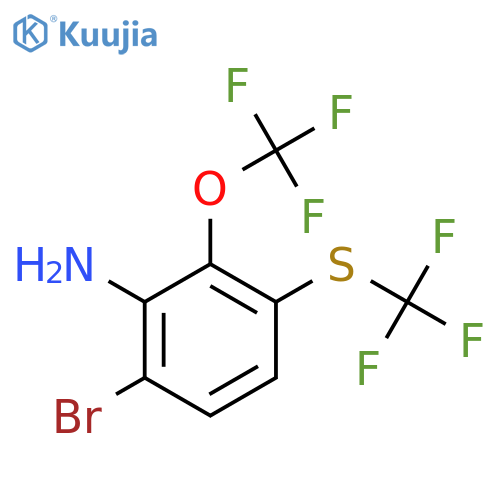 6-Bromo-2-trifluoromethoxy-3-(trifluoromethylthio)aniline structure
