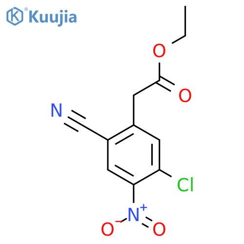 Ethyl 5-chloro-2-cyano-4-nitrophenylacetate structure