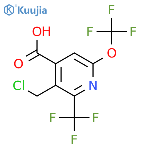 3-(Chloromethyl)-6-(trifluoromethoxy)-2-(trifluoromethyl)pyridine-4-carboxylic acid structure