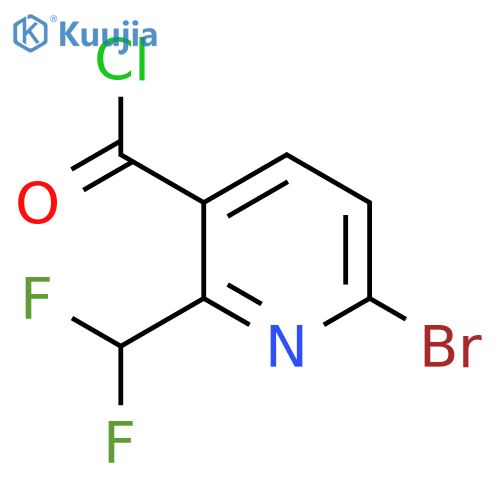 6-Bromo-2-(difluoromethyl)pyridine-3-carbonyl chloride structure