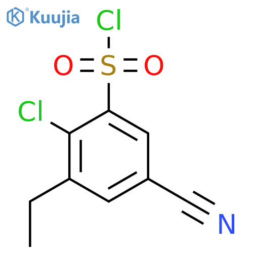 2-Chloro-5-cyano-3-ethylbenzenesulfonyl chloride structure