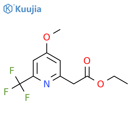 Ethyl 4-methoxy-2-(trifluoromethyl)pyridine-6-acetate structure