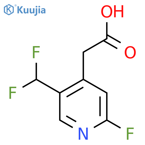 5-(Difluoromethyl)-2-fluoropyridine-4-acetic acid structure
