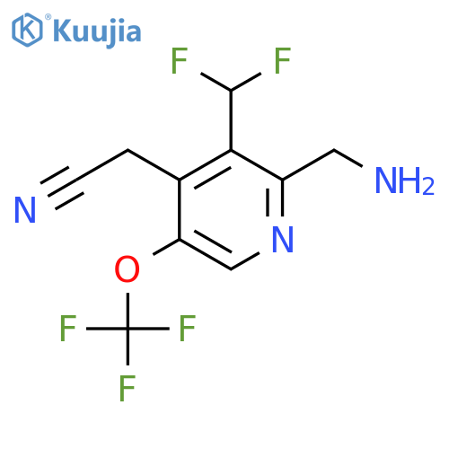2-(Aminomethyl)-3-(difluoromethyl)-5-(trifluoromethoxy)pyridine-4-acetonitrile structure