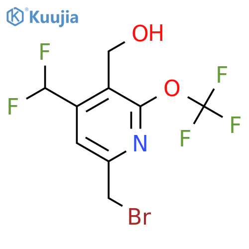 6-(Bromomethyl)-4-(difluoromethyl)-2-(trifluoromethoxy)pyridine-3-methanol structure