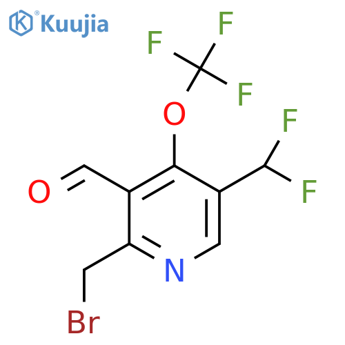 2-(Bromomethyl)-5-(difluoromethyl)-4-(trifluoromethoxy)pyridine-3-carboxaldehyde structure