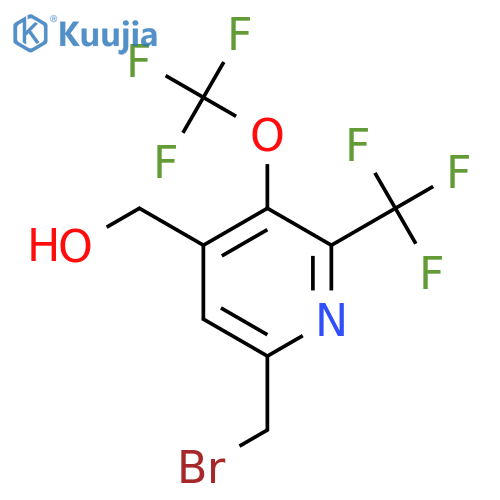 6-(Bromomethyl)-3-(trifluoromethoxy)-2-(trifluoromethyl)pyridine-4-methanol structure