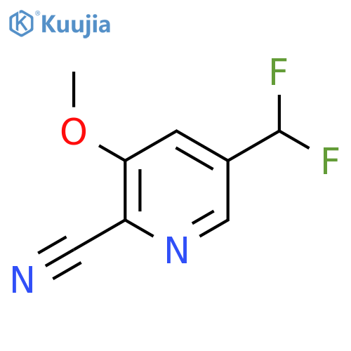 2-Cyano-5-(difluoromethyl)-3-methoxypyridine structure