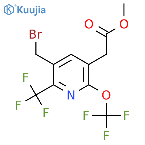 Methyl 3-(bromomethyl)-6-(trifluoromethoxy)-2-(trifluoromethyl)pyridine-5-acetate structure