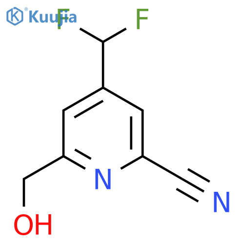 2-Cyano-4-(difluoromethyl)pyridine-6-methanol structure