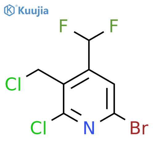 6-Bromo-2-chloro-3-(chloromethyl)-4-(difluoromethyl)pyridine structure