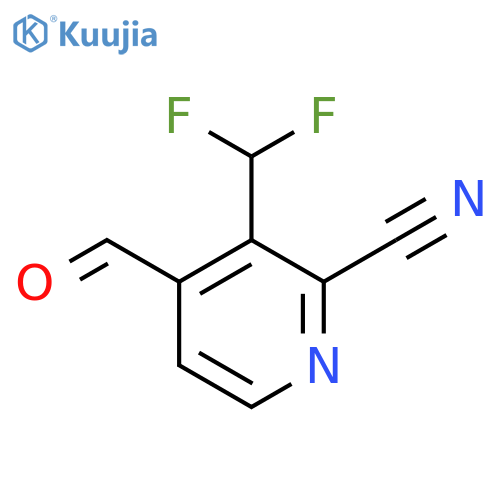 2-Cyano-3-(difluoromethyl)pyridine-4-carboxaldehyde structure