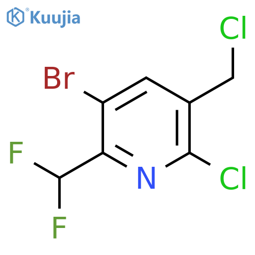 5-Bromo-2-chloro-3-(chloromethyl)-6-(difluoromethyl)pyridine structure