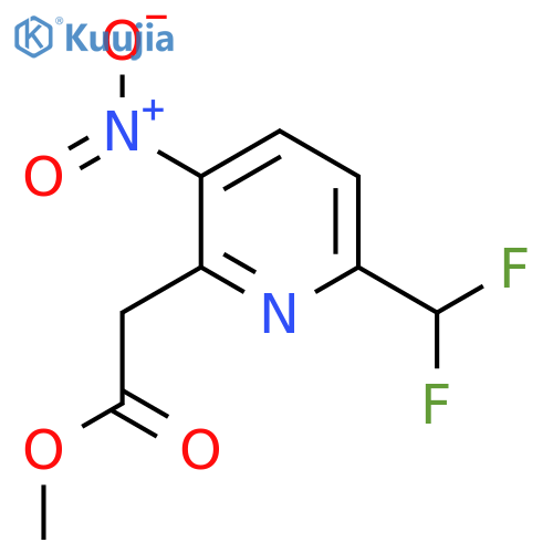 Methyl 6-(difluoromethyl)-3-nitropyridine-2-acetate structure