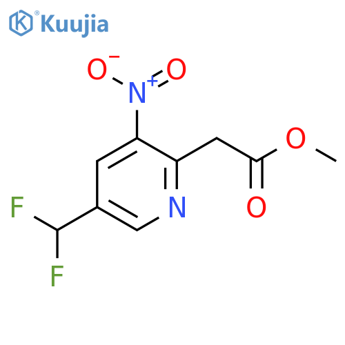 Methyl 5-(difluoromethyl)-3-nitropyridine-2-acetate structure