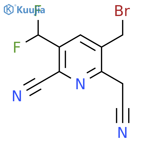 5-(Bromomethyl)-2-cyano-3-(difluoromethyl)pyridine-6-acetonitrile structure