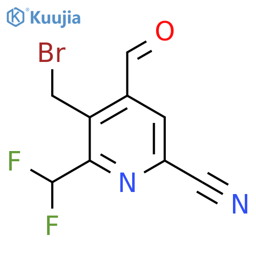 3-(Bromomethyl)-6-cyano-2-(difluoromethyl)pyridine-4-carboxaldehyde structure