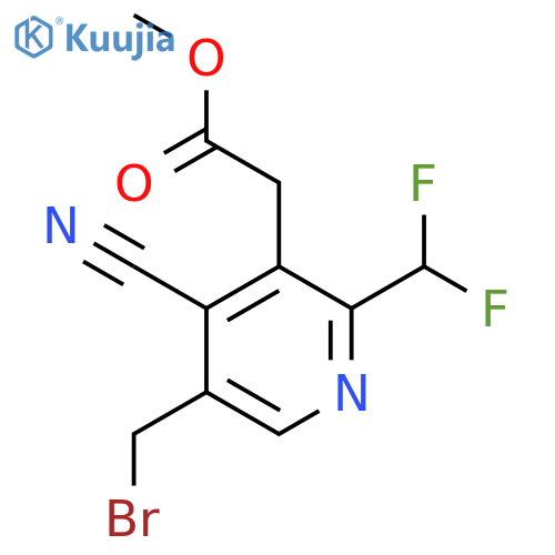 Methyl 5-(bromomethyl)-4-cyano-2-(difluoromethyl)pyridine-3-acetate structure