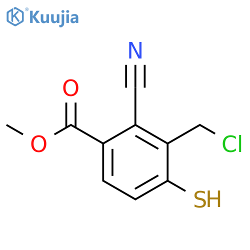 Methyl 3-chloromethyl-2-cyano-4-mercaptobenzoate structure
