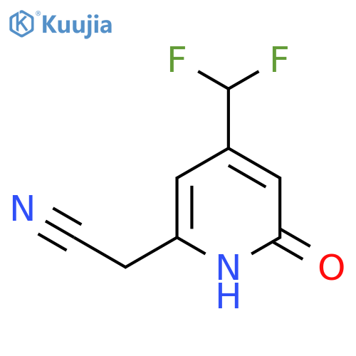 4-(Difluoromethyl)-2-hydroxypyridine-6-acetonitrile structure