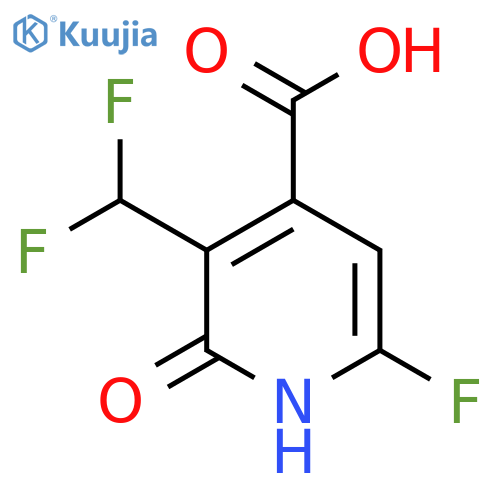 3-(Difluoromethyl)-6-fluoro-2-hydroxypyridine-4-carboxylic acid structure