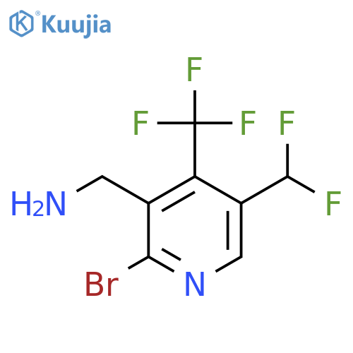 3-(Aminomethyl)-2-bromo-5-(difluoromethyl)-4-(trifluoromethyl)pyridine structure