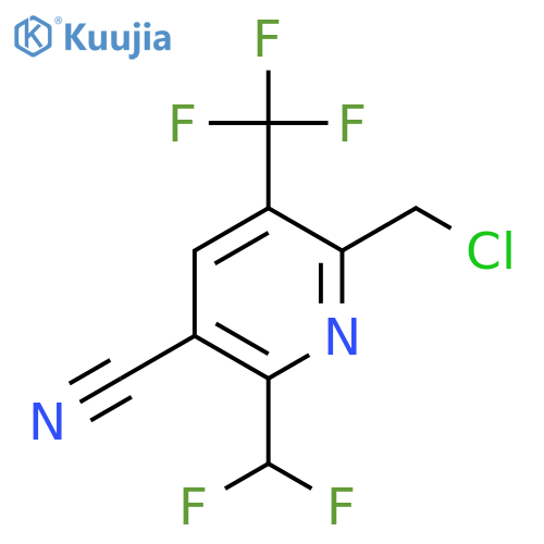 2-(Chloromethyl)-5-cyano-6-(difluoromethyl)-3-(trifluoromethyl)pyridine structure