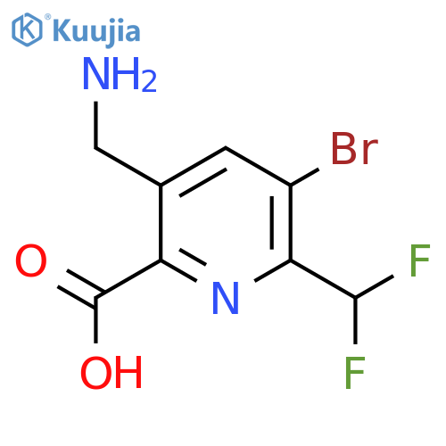 3-(Aminomethyl)-5-bromo-6-(difluoromethyl)pyridine-2-carboxylic acid structure