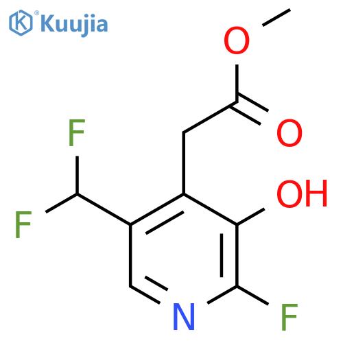 Methyl 5-(difluoromethyl)-2-fluoro-3-hydroxypyridine-4-acetate structure