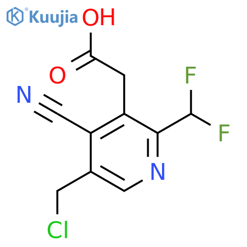 5-(Chloromethyl)-4-cyano-2-(difluoromethyl)pyridine-3-acetic acid structure
