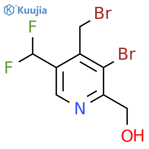 3-Bromo-4-(bromomethyl)-5-(difluoromethyl)pyridine-2-methanol structure