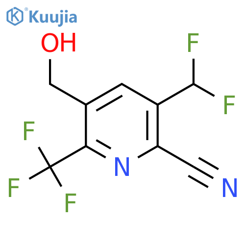 2-Cyano-3-(difluoromethyl)-6-(trifluoromethyl)pyridine-5-methanol structure