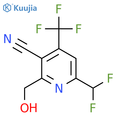 3-Cyano-6-(difluoromethyl)-4-(trifluoromethyl)pyridine-2-methanol structure