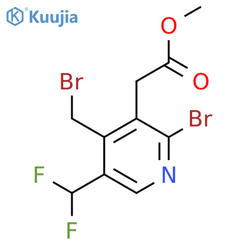 Methyl 2-bromo-4-(bromomethyl)-5-(difluoromethyl)pyridine-3-acetate structure