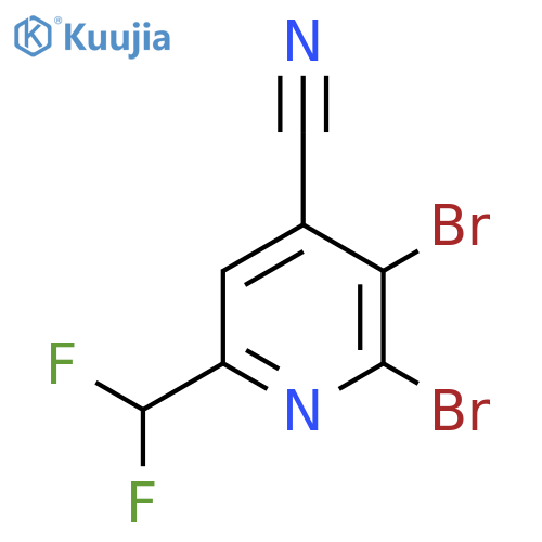4-Cyano-2,3-dibromo-6-(difluoromethyl)pyridine structure