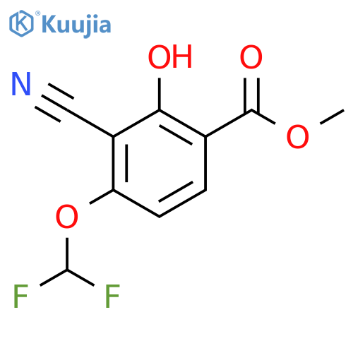 Methyl 3-cyano-4-difluoromethoxy-2-hydroxybenzoate structure