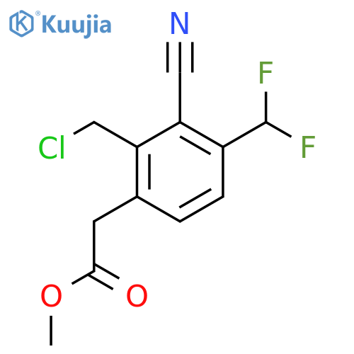 Methyl 2-chloromethyl-3-cyano-4-(difluoromethyl)phenylacetate structure