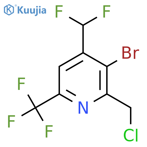 3-Bromo-2-(chloromethyl)-4-(difluoromethyl)-6-(trifluoromethyl)pyridine structure