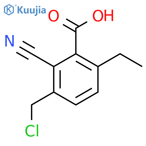 3-Chloromethyl-2-cyano-6-ethylbenzoic acid structure