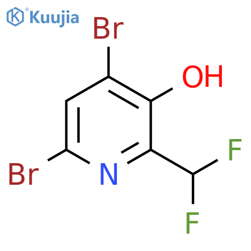 4,6-Dibromo-2-(difluoromethyl)-3-hydroxypyridine structure