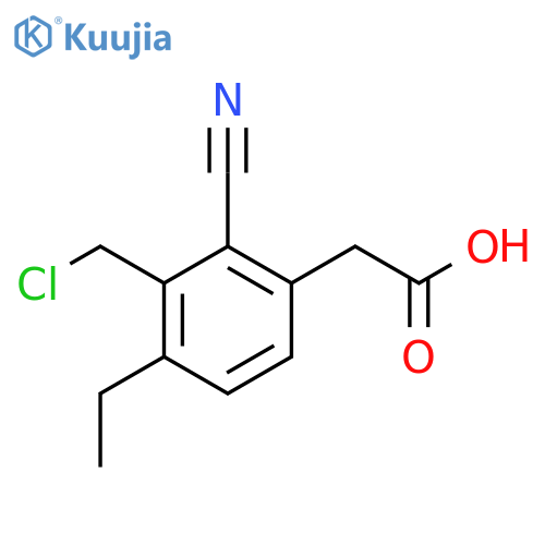 3-Chloromethyl-2-cyano-4-ethylphenylacetic acid structure